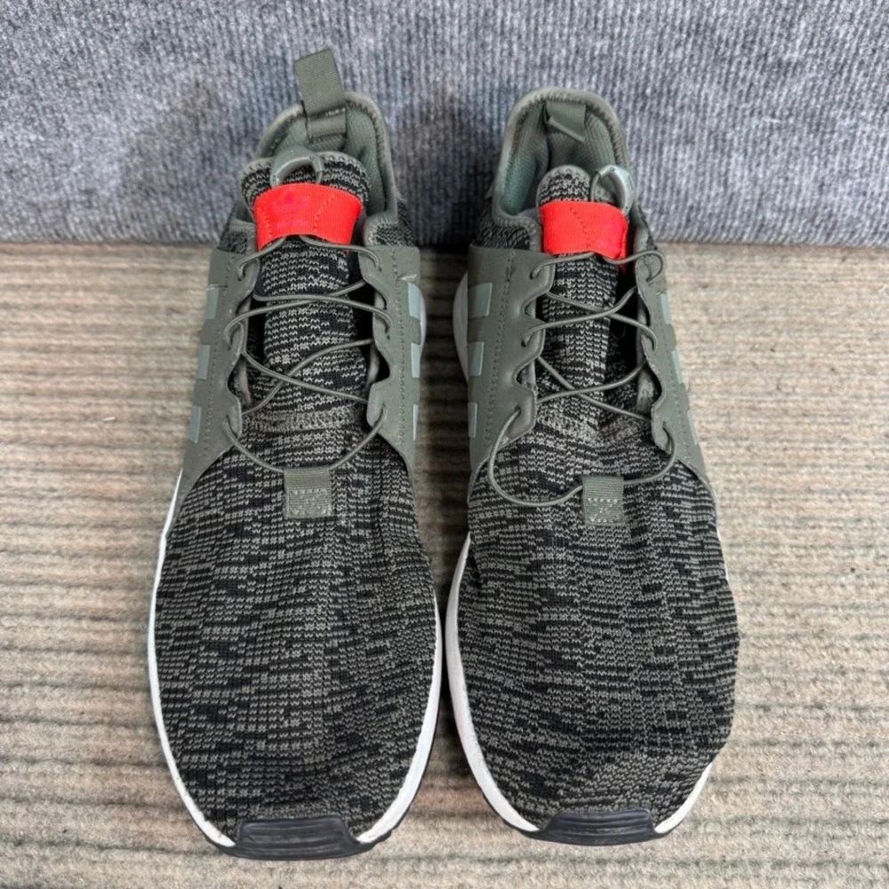Adidas X_PLR Olive Green Black Red Knit Athletic Sneakers BY9257 Mens 11
